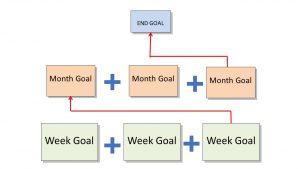 Set weekly and monthly goals